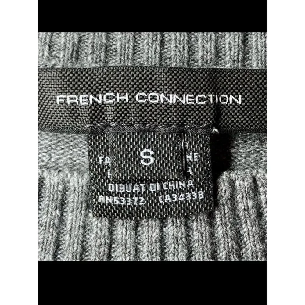 French Connection Loose Fitting Balloon Sleeve Sweater in Grey Heather Women’s S